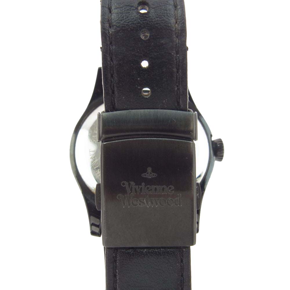 Vivienne Westwood ヴィヴィアンウエストウッド VW-23C1 不動品 アーガイル Mウォッチ 黒文字盤 クオーツ 腕時計 ウォッチ ブラック系【中古】