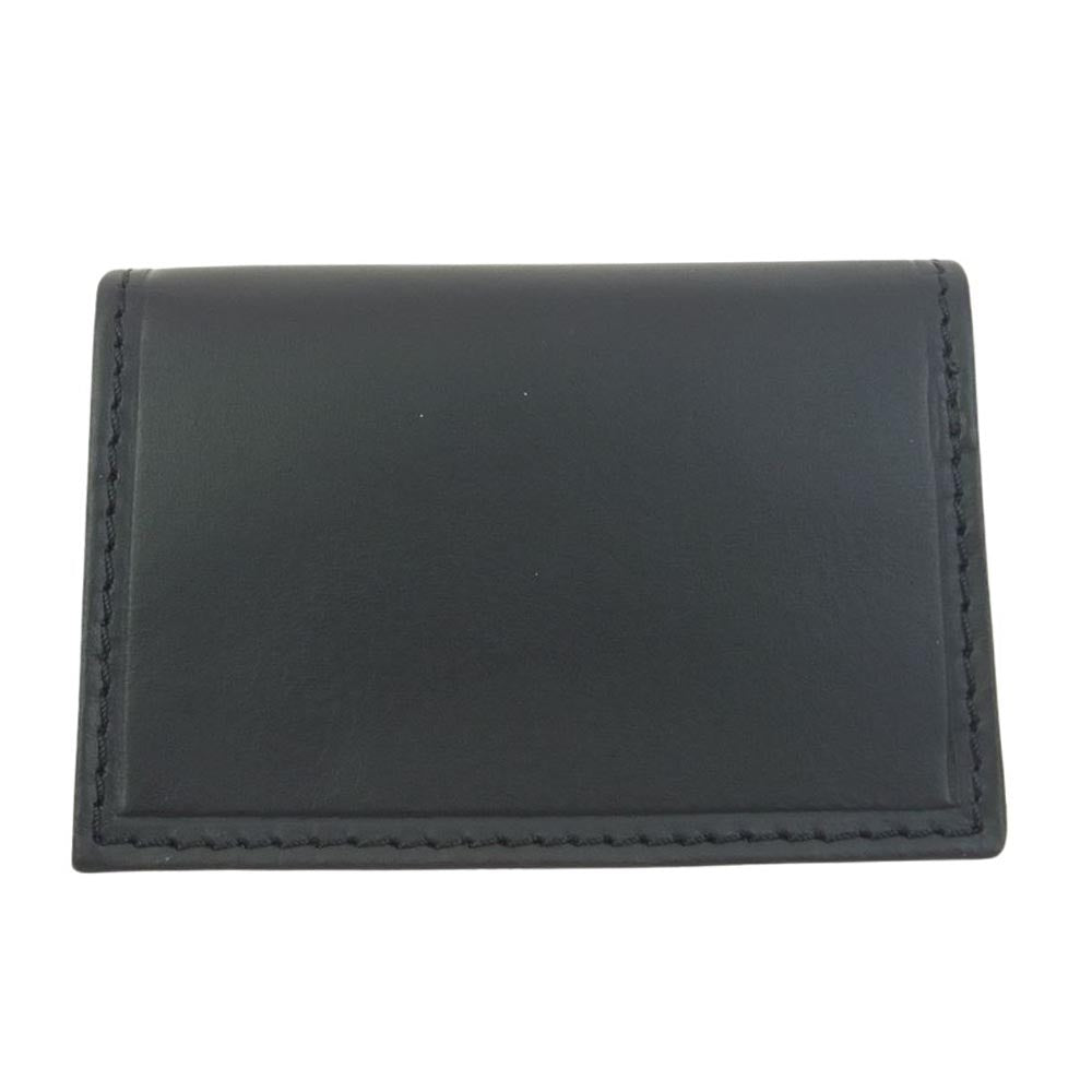 TOMMY HILFIGER トミーヒルフィガー 31TL20X021 レザー カードケース 名刺入れ ブラック系【極上美品】【中古】
