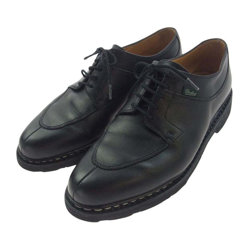 Paraboot パラブーツ フランス製 AVIGNON アヴィニョン Uチップ レザー シューズ ブラック系 7.5【中古】