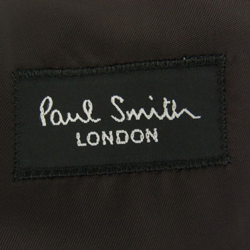 Paul Smith ポール・スミス PL-HK-39041 17.5Micron Super120 ストライプ テーラードジャケット スラックスパンツ スーツ セットアップ ダークブラウン系 M【中古】