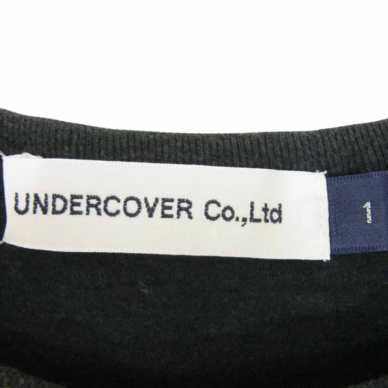 UNDERCOVER アンダーカバー ローズプリント 半袖 クルーネック Tシャツ ブラック系 1【中古】