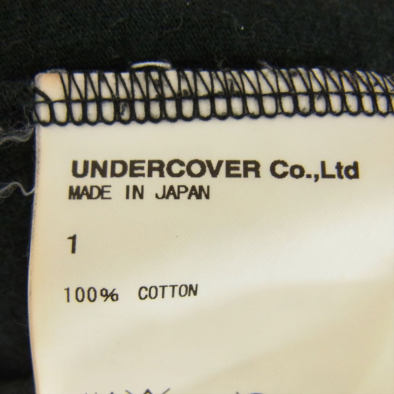 UNDERCOVER アンダーカバー ローズプリント 半袖 クルーネック Tシャツ ブラック系 1【中古】