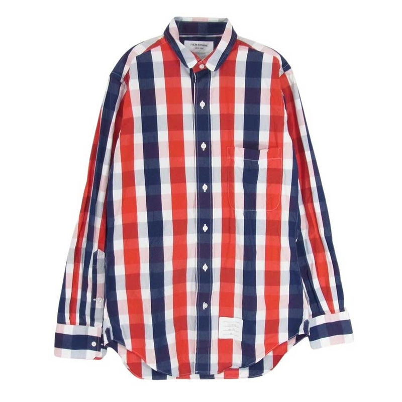 THOM BROWNE トムブラウン チェック 長袖 シャツ 1【中古】