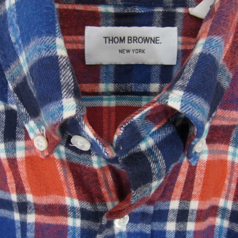 COMME des GARCONS コムデギャルソン THOM BROWNE トムブラウン チェック グラデーション ボタンダウン 長袖 シャツ 1【中古】