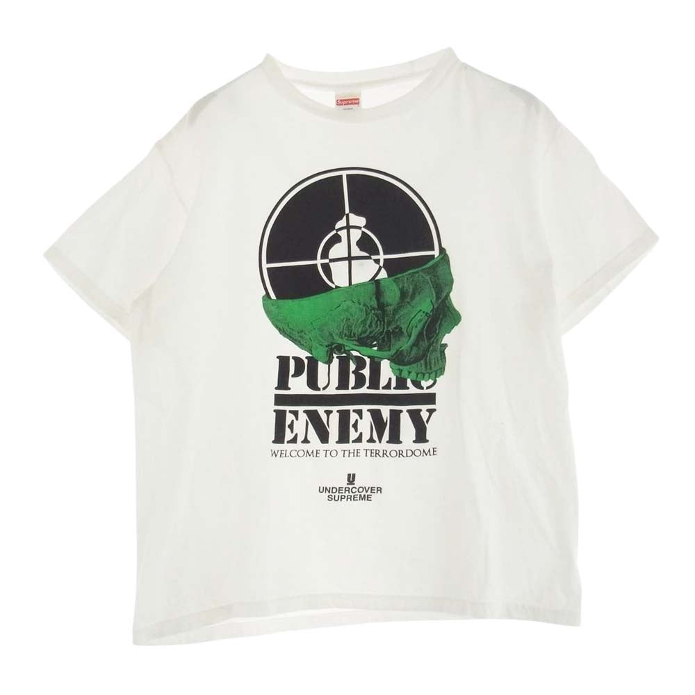 Supreme シュプリーム UNDERCOVER アンダーカバー Public Enemy Terrordome Tee パブリックエネミー 半袖 クルーネック Tシャツ ホワイト系 M【中古】