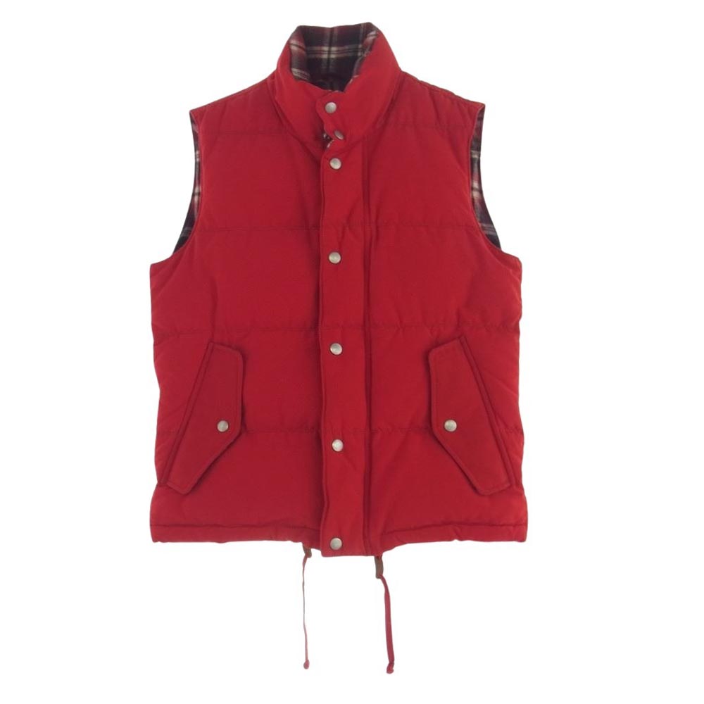 COMME des GARCONS HOMME コムデギャルソンオム AD2011 HH-V009 裏地チェック ダウンベスト レッド系 XS【中古】