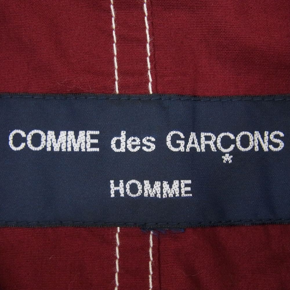 COMME des GARCONS HOMME コムデギャルソンオム AD2010 HG-J049 リバーシブル ステッチ カバーオール ジャケット レッド系 エンジ系 S【中古】