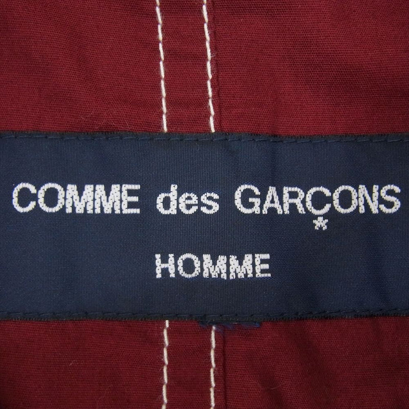 COMME des GARCONS HOMME コムデギャルソンオム AD2010 HG-J049 リバーシブル ステッチ カバーオール ジャケット レッド系 エンジ系 S【中古】