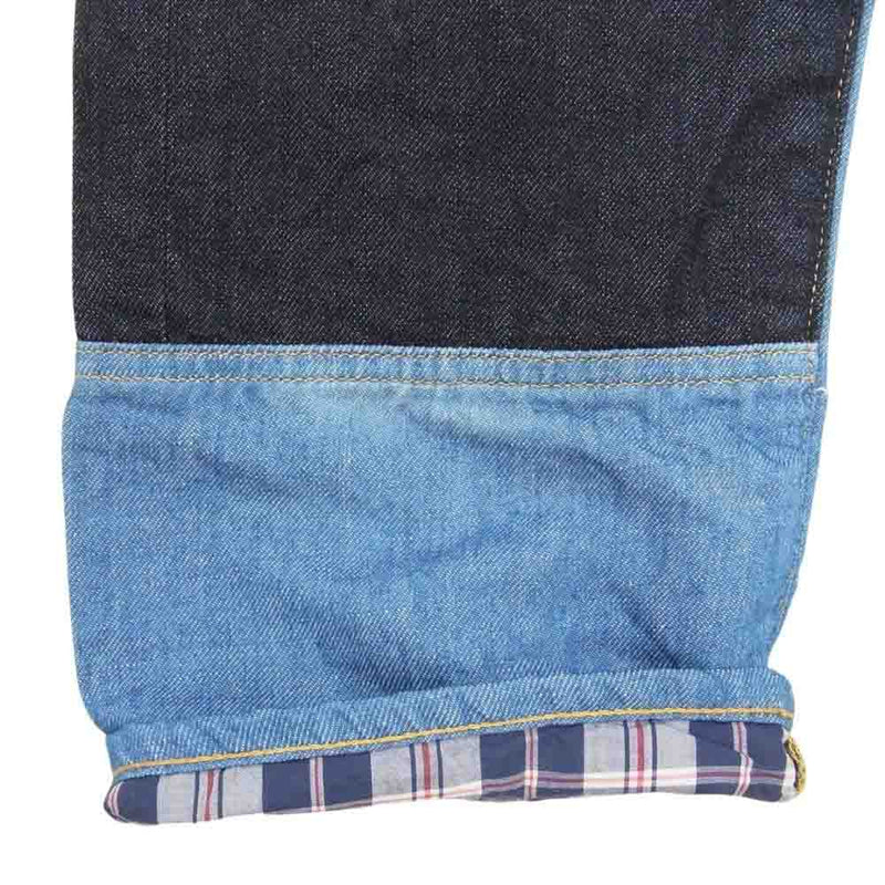 JUNYA WATANABE COMME des GARCONS MAN ジュンヤワタナベコムデギャルソンマン LEVIS リーバイス WK-P903 Wネーム 異素材切替 デニムパンツ ジーンズ インディゴブルー系 32【中古】