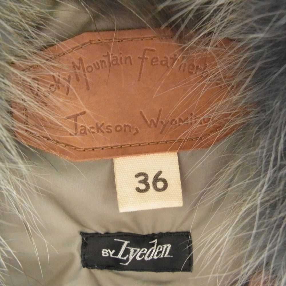 Rocky Mountain FeatherBed ロッキーマウンテンフェザーベッド Lyeden別注 レザーヨーク切替 ファー ダウンベスト ブラック系 36【中古】