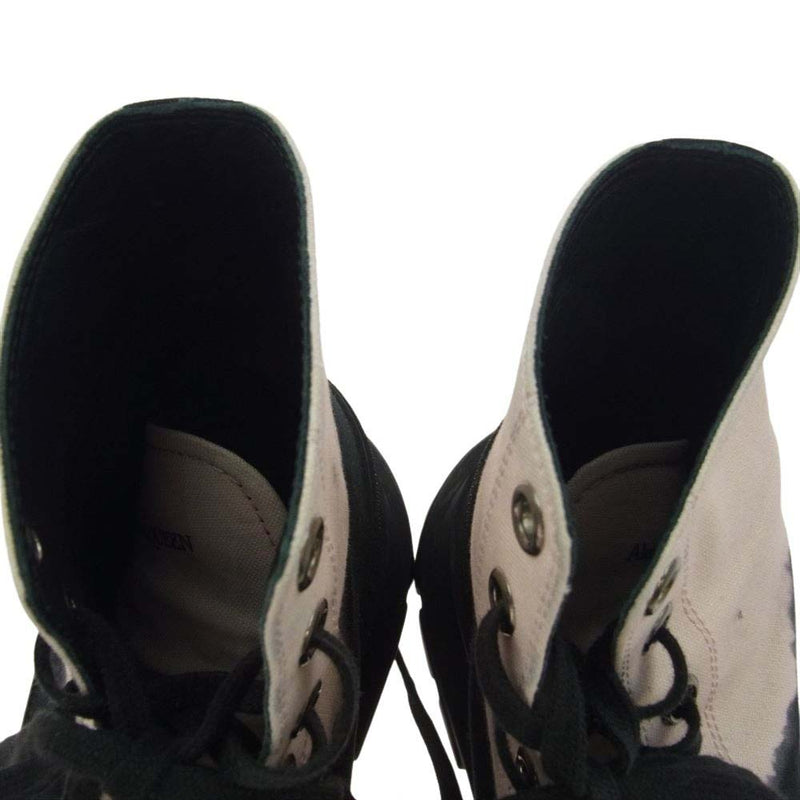 Alexander McQueen アレキサンダーマックイーン Tread Slick Shoes プラットフォーム ハイカット スニーカー ブラック系 ピンク系 43【中古】