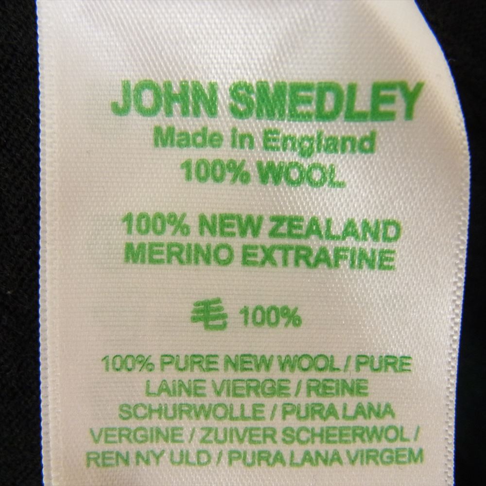 JOHN SMEDLEY ジョンスメドレー イングランド製 ウール モック ネック ニット ブラック系 M【中古】