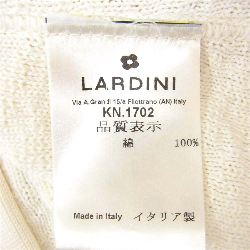 LARDINI ラルディーニ EQ62003 シングル ニット ジャケット カーディガン ホワイト系 S【中古】