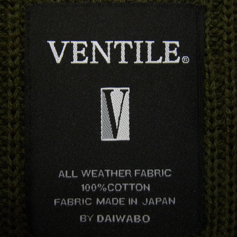 HOUSTON ヒューストン 21720 VENTILE ジャーマン WATER REPELLENT コマンド セーター ミリタリー カーキ系 M【美品】【中古】