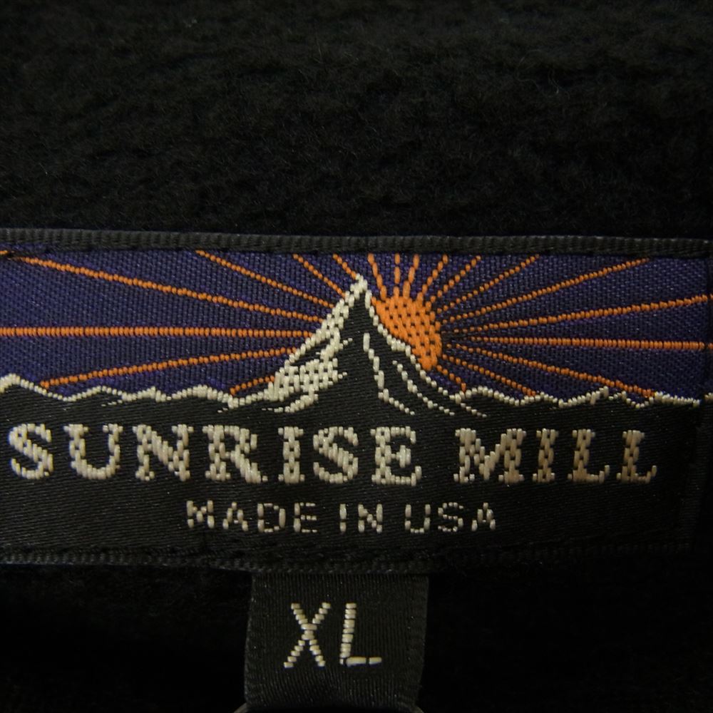 サンライズミル YERGER パッチ フリース ジャケット ブラック系 XL【美品】【中古】