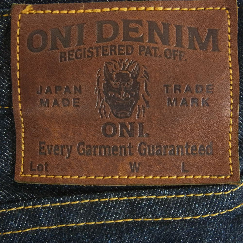 ONI DENIM 鬼デニム ONI-426 13oz デニム ブーツカット フレア ジーンズ パンツ インディゴブルー系 33【極上美品】【中古】