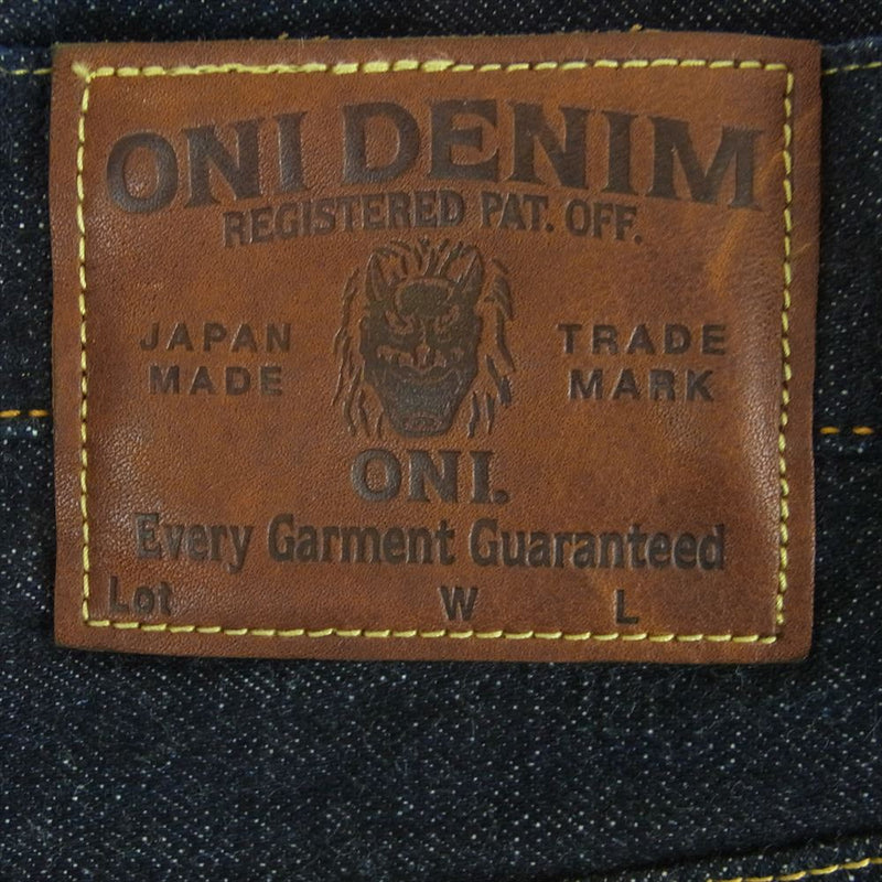 ONI DENIM 鬼デニム ONI-266 15oz Low Tension Denim Relax Straight ローテンション デニム リラックス ストレート パンツ インディゴブルー系 30【極上美品】【中古】