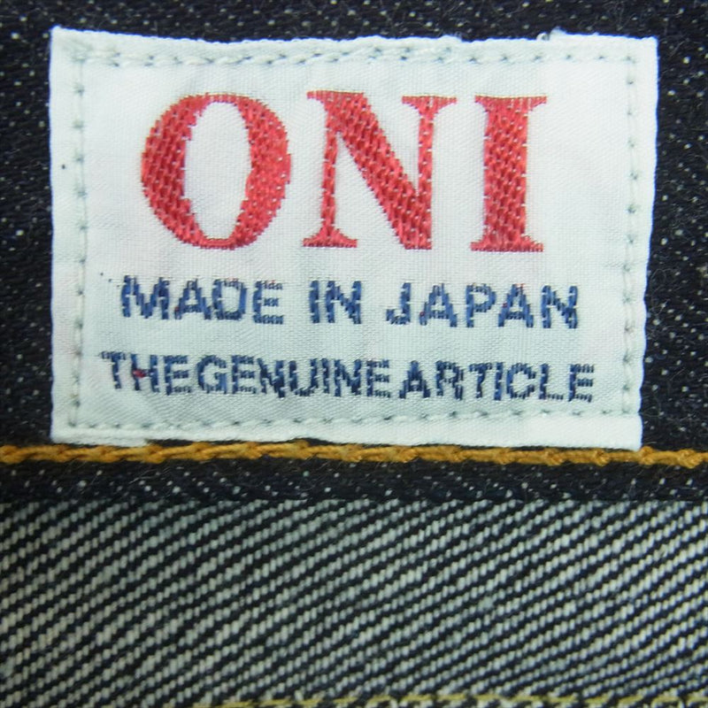 ONI DENIM 鬼デニム ONI-266 15oz Low Tension Denim Relax Straight ローテンション デニム リラックス ストレート パンツ インディゴブルー系 30【極上美品】【中古】