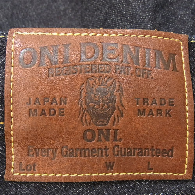 ONI DENIM 鬼デニム ONI-266 15oz Low Tension Denim Relax Straight  ローテンション デニム リラックス ストレート パンツ インディゴブルー系 33【極上美品】【中古】