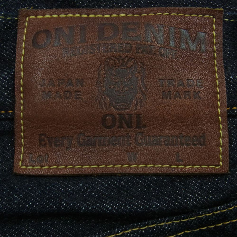 ONI DENIM 鬼デニム ONI-266 15oz Low Tension Denim Relax Straight  ローテンション デニム リラックス ストレート パンツ インディゴブルー系 31【極上美品】【中古】