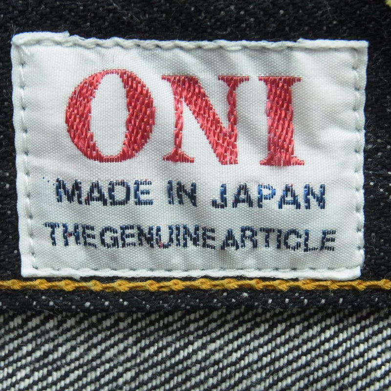 ONI DENIM 鬼デニム ONI-266 15oz Low Tension Denim Relax Straight  ローテンション デニム リラックス ストレート パンツ インディゴブルー系 31【極上美品】【中古】