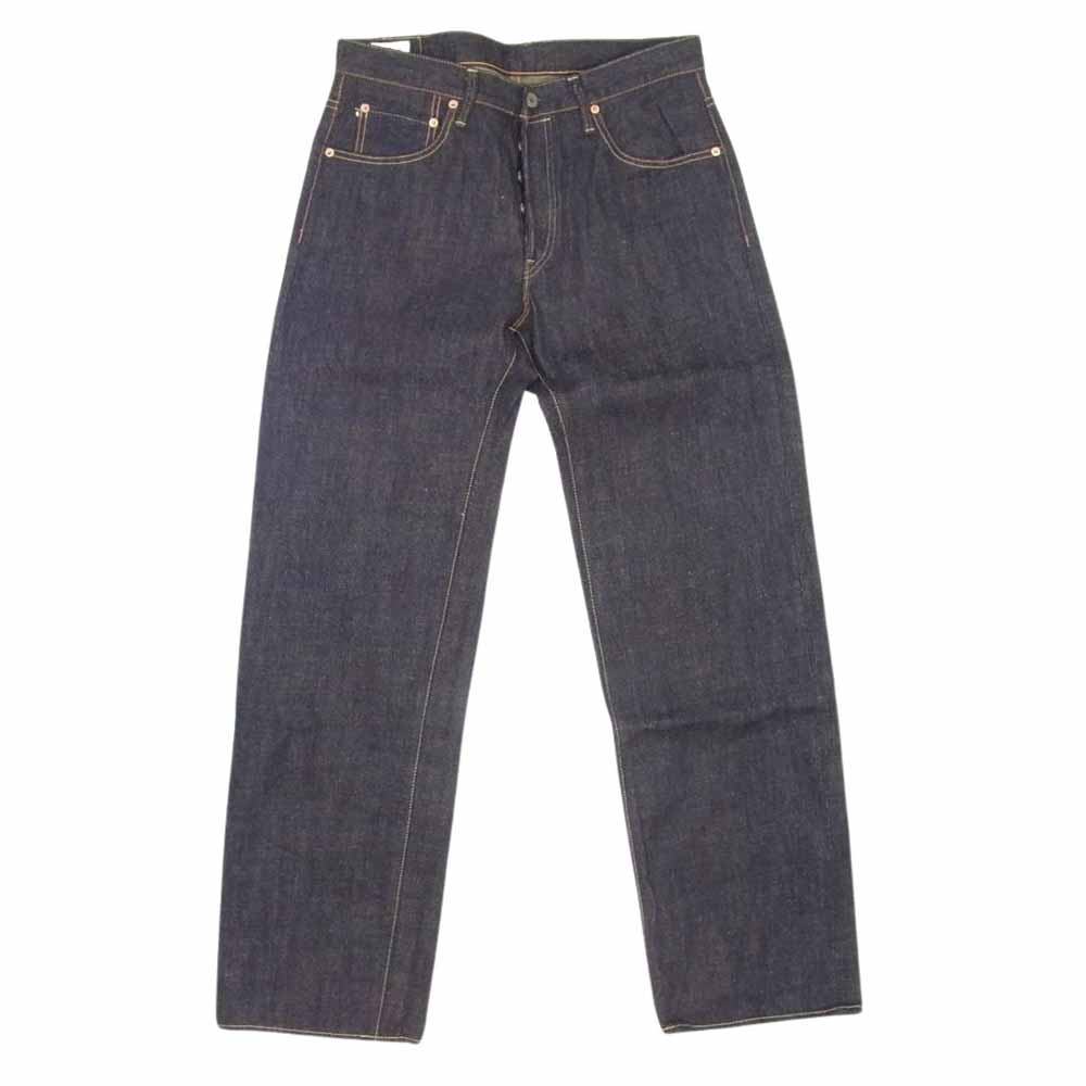 ONI DENIM 鬼デニム ONI200-14KBE 初代鬼デニム 14oz 緯糸ベージュ ワイドストレート インディゴブルー系 34【極上美品】【中古】