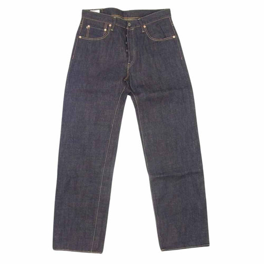 ONI DENIM 鬼デニム ONI200-14KBE 初代鬼デニム 14oz 緯糸ベージュ ワイドストレート インディゴブルー系 34【極上美品】【中古】