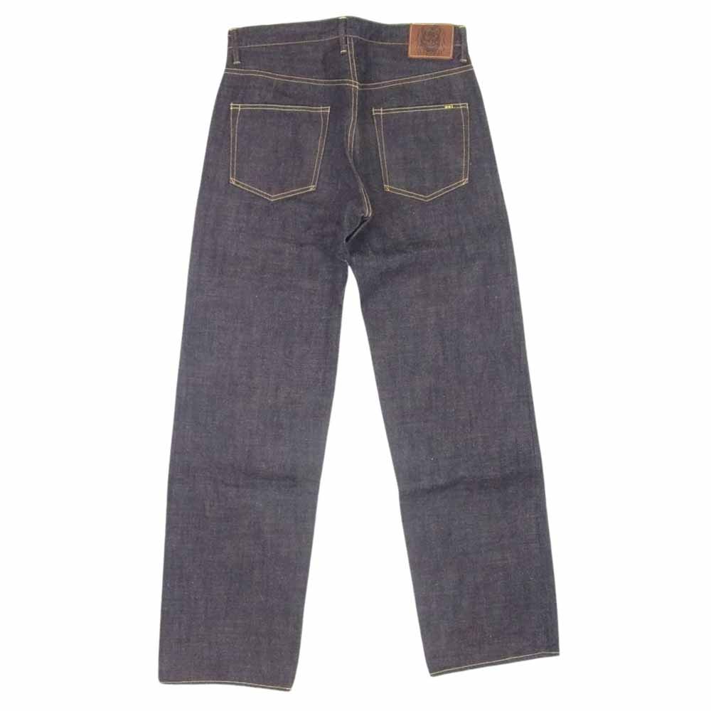 ONI DENIM 鬼デニム ONI200-14KBE 初代鬼デニム 14oz 緯糸ベージュ ワイドストレート インディゴブルー系 34【極上美品】【中古】