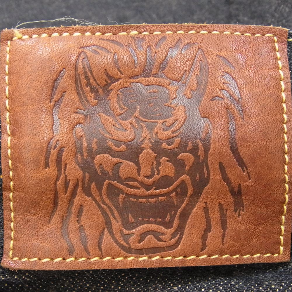 ONI DENIM 鬼デニム ONI200-14KBE 初代鬼デニム 14oz 緯糸ベージュ ワイドストレート インディゴブルー系 31【極上美品】【中古】