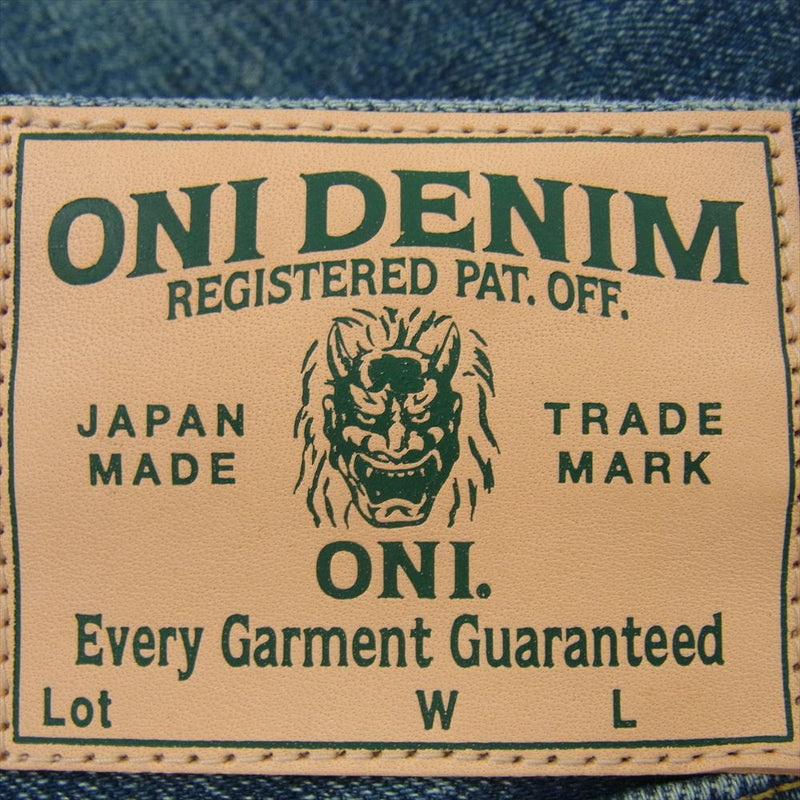 ONI DENIM 鬼デニム ONI-246-Ishikawadai 15oz 石川台デニム 246 ニートストレート ジーンズ デニム パンツ インディゴブルー系 31【極上美品】【中古】