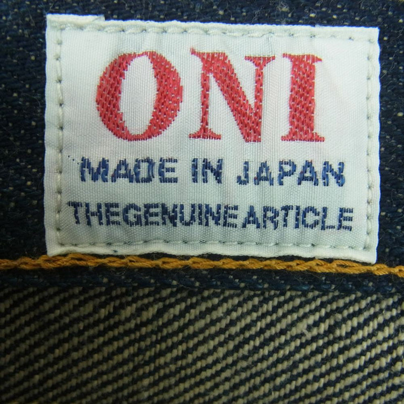 ONI DENIM 鬼デニム ONI-266ZR-ECRU 20oz 緯糸エクリュ シークレット リラックス ストレート デニム パンツ インディゴブルー系 34【極上美品】【中古】