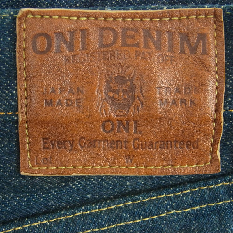 ONI DENIM 鬼デニム ONI-544ZR 20oz シークレット デニム スタイリッシュ テーパード ジーンズ パンツ インディゴブルー系 29【極上美品】【中古】