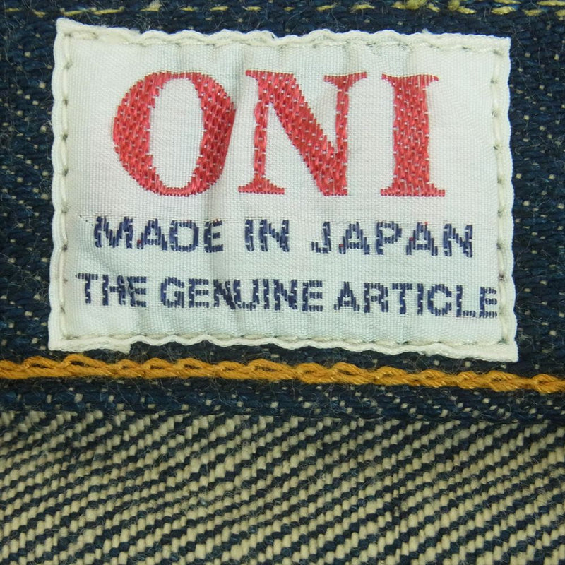 ONI DENIM 鬼デニム ONI-544ZR 20oz シークレット デニム スタイリッシュ テーパード ジーンズ パンツ インディゴブルー系 29【極上美品】【中古】