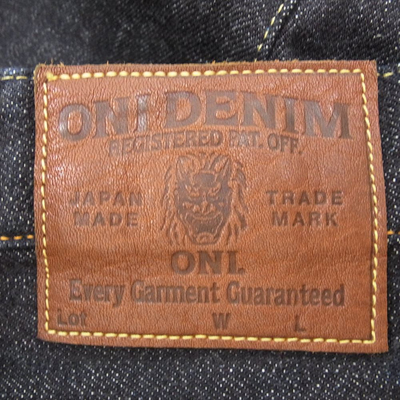 ONI DENIM 鬼デニム ONI-200 Wide Straight 15oz Low Tension Denim 15オンス ローテンション ワイド ストレート デニム パンツ インディゴブルー系 31【極上美品】【中古】