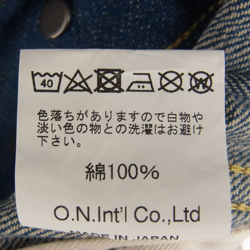 ONI DENIM 鬼デニム ONI-02516P-OFBD 13.7oz 2nd タイプ オールド フェード ブルー デニム ジャケット 40【極上美品】【中古】