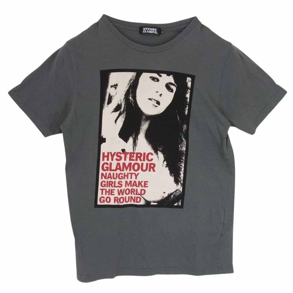 HYSTERIC GLAMOUR ヒステリックグラマー 0213CT03 NAUGHTY GIRL 半袖 Tシャツ グレー系 M【中古】