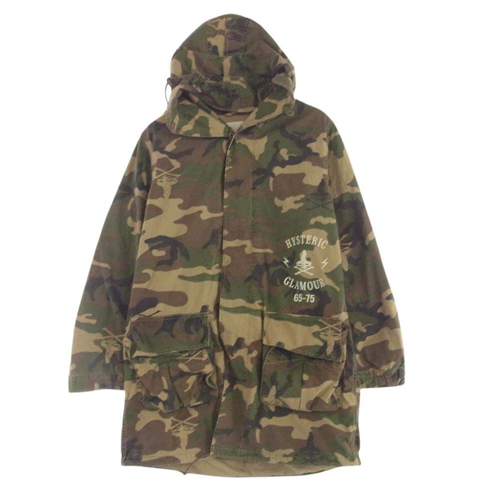 HYSTERIC GLAMOUR ヒステリックグラマー 0203AC01 カモフラ コットン モッズコート M【中古】