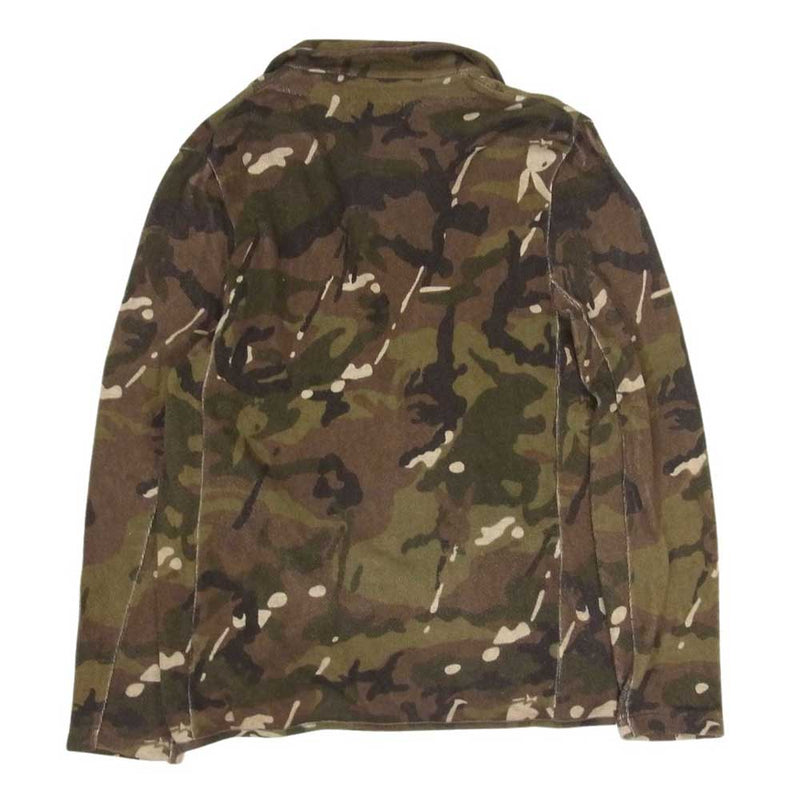 HYSTERIC GLAMOUR ヒステリックグラマー 1241NJ01 PLAYBOY プレイボーイ CAMO JACKET カモフラ テーラード ニット ジャケット カーキ系 L【中古】