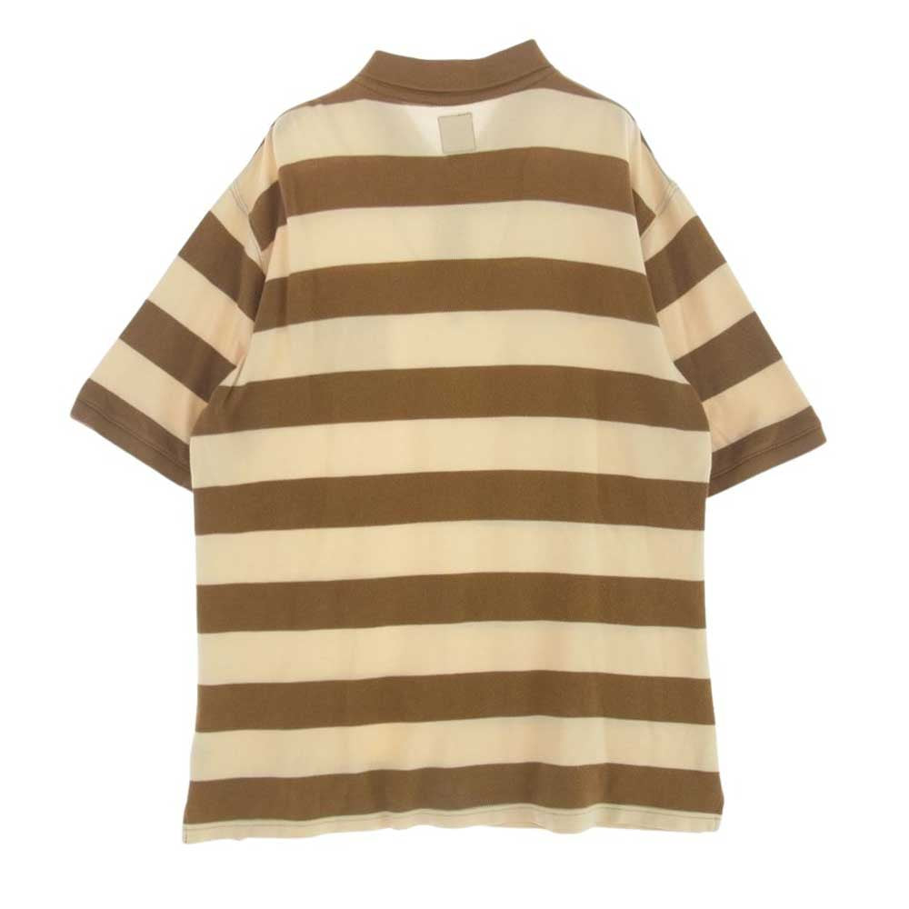 STUSSY ステューシー 00s 半袖 ボーダー ポロシャツ ベージュ系 L【中古】