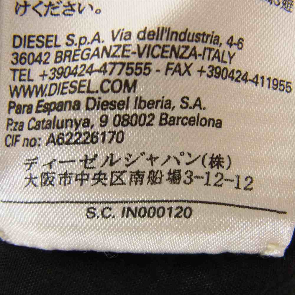 DIESEL ディーゼル 薔薇 ドット レーヨン 半袖 ワンピース ブラック系 XS【中古】
