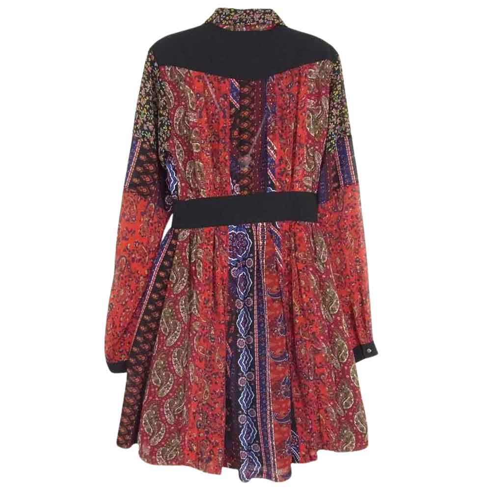 DIESEL ディーゼル 花柄 総柄 シアー 長袖 ワンピース XXS【中古