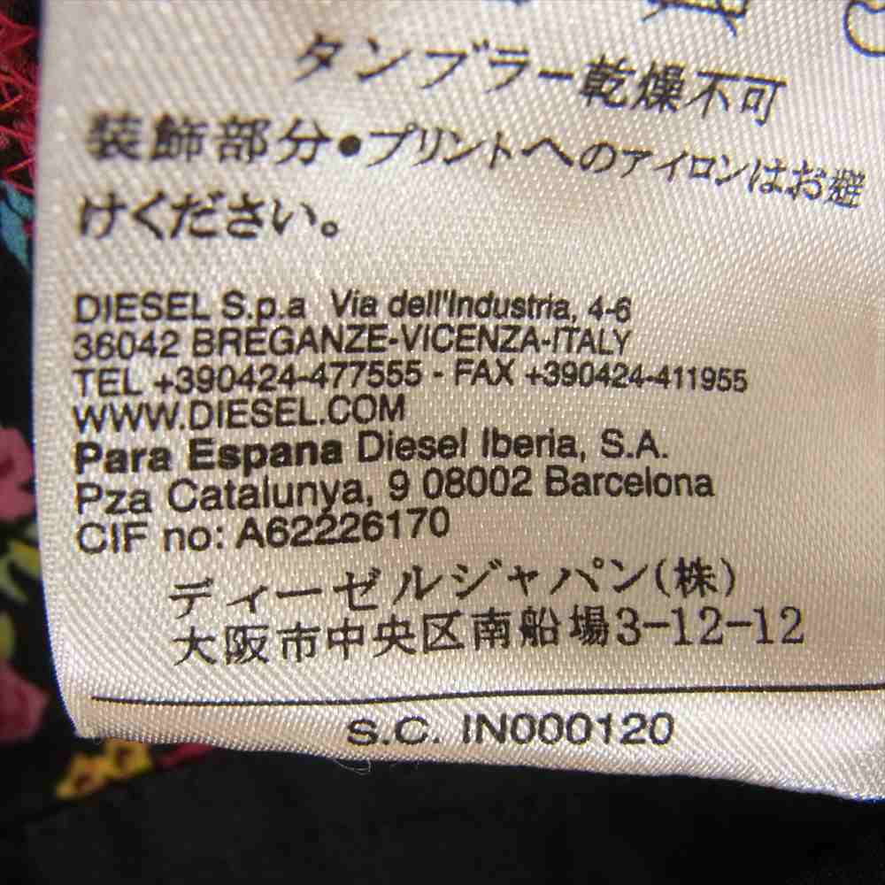 DIESEL ディーゼル 花柄 総柄 シアー 長袖 ワンピース XXS【中古】