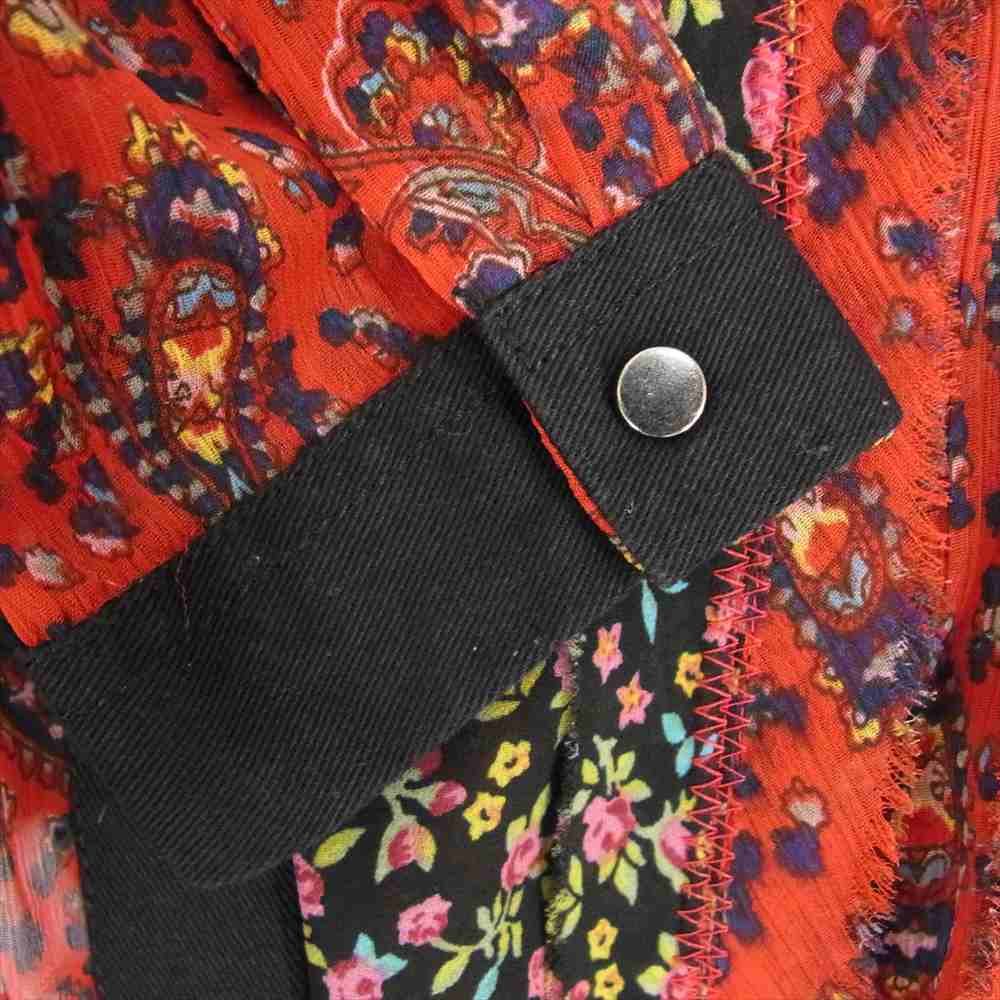 DIESEL ディーゼル 花柄 総柄 シアー 長袖 ワンピース XXS【中古
