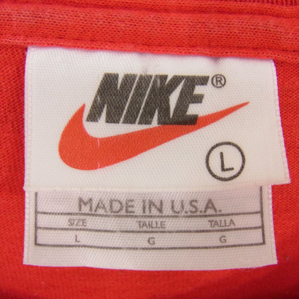 NIKE ナイキ 白タグ USA製 半袖 Tシャツ カットソー レッド系 L【中古】