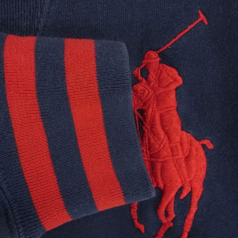 POLO RALPH LAUREN ポロ・ラルフローレン ショールカラー スウェット トレーナー ネイビー系 L【中古】