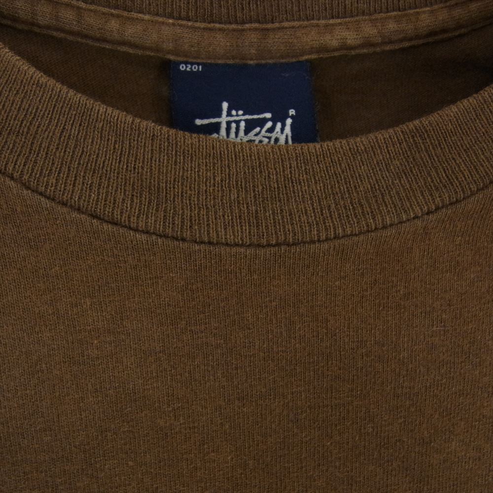STUSSY ステューシー USA製 スカル 半袖 Tシャツ カーキ系 S【中古】