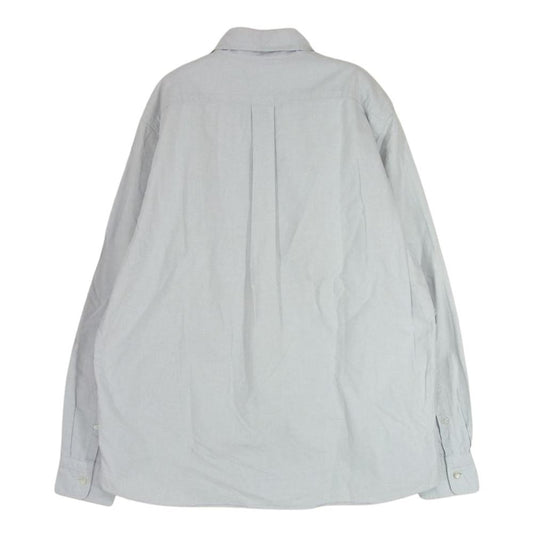 ア ベイシング エイプ パッチワーク エルボーパッチ 長袖 シャツ ライトブルー系 L【中古】