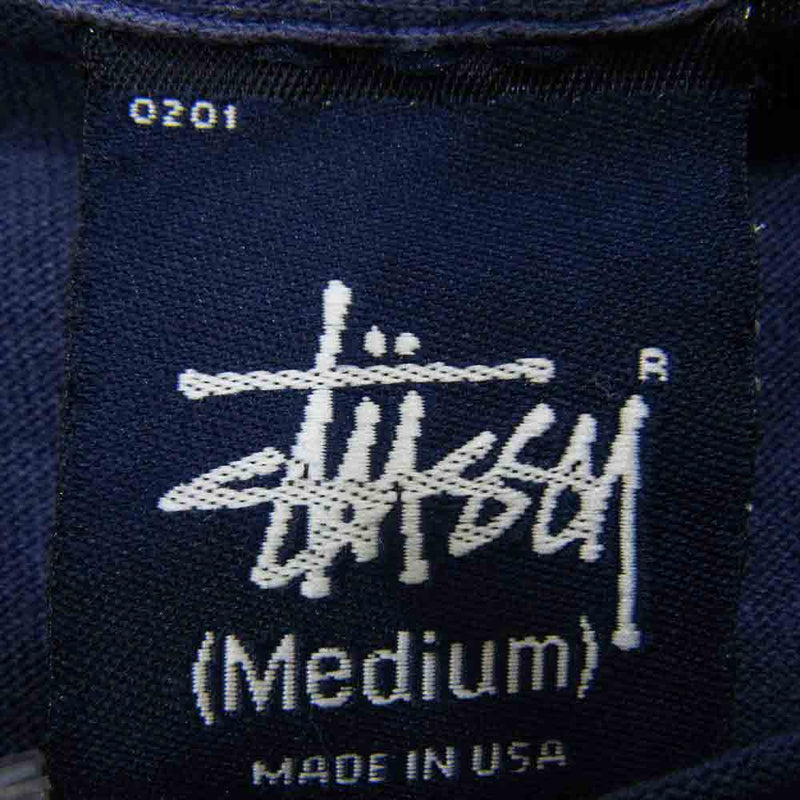 STUSSY ステューシー USA製 半袖 パロディ Tシャツ ネイビー パープル系 M【中古】