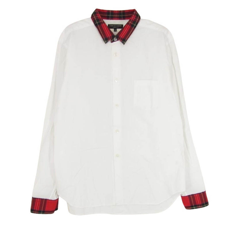 COMME des GARCONS HOMME PLUS コムデギャルソンオムプリュス 11AW PH-B007 デカダンス期 クレリック 長袖 チェック シャツ XS【中古】