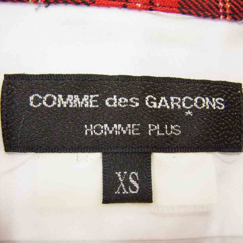 COMME des GARCONS HOMME PLUS コムデギャルソンオムプリュス 11AW PH-B007 デカダンス期 クレリック 長袖 チェック シャツ XS【中古】